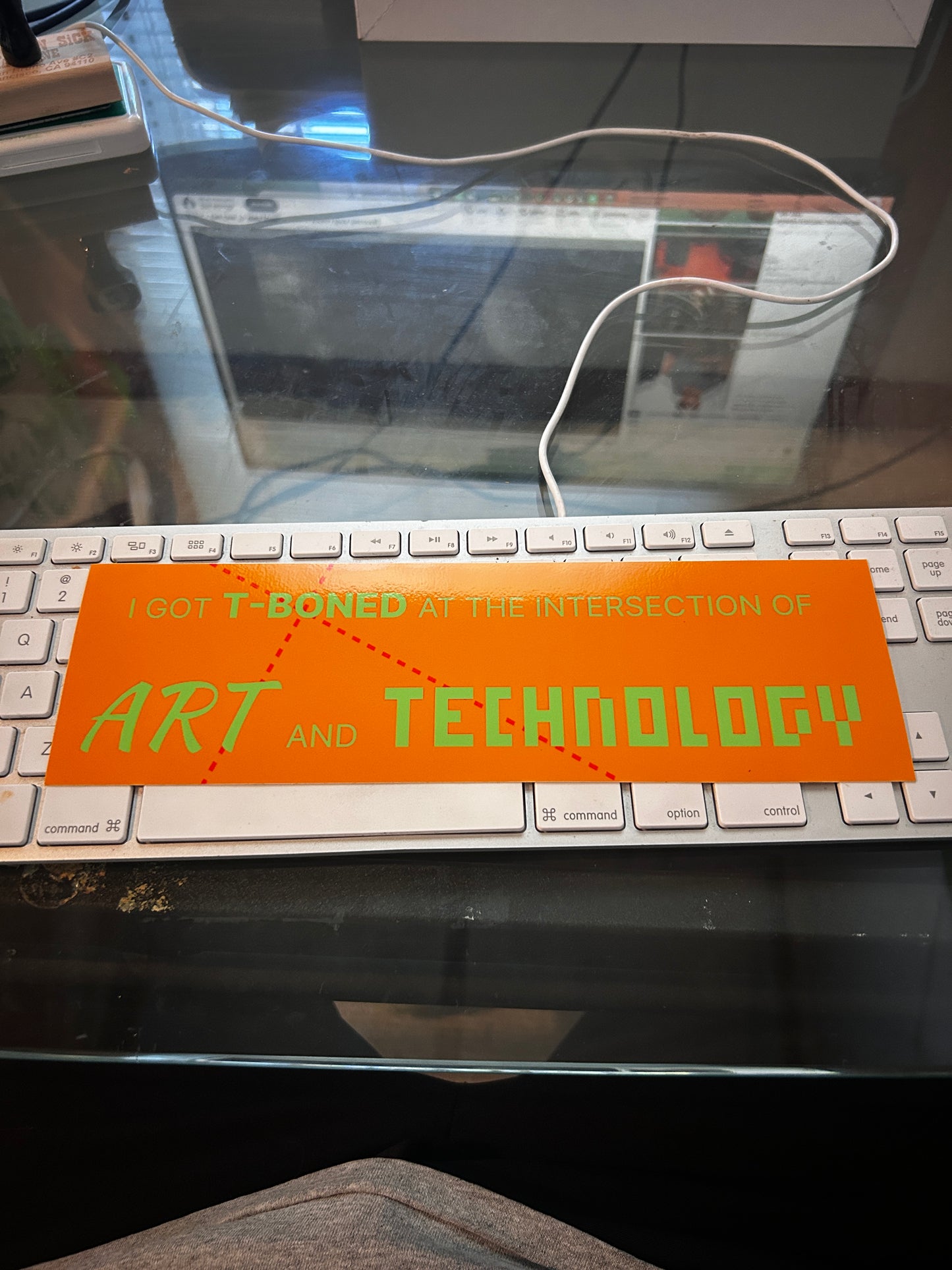 Art & Technology Bumper Sticker 10x3"