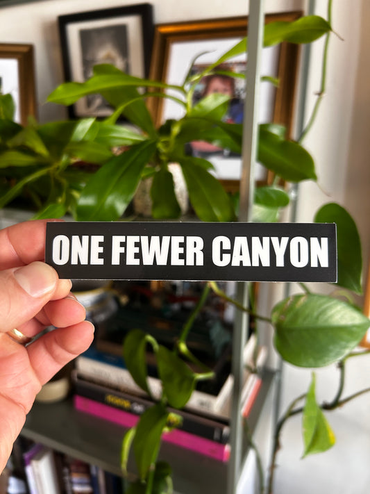 ONE FEWER CANYON 5x1"