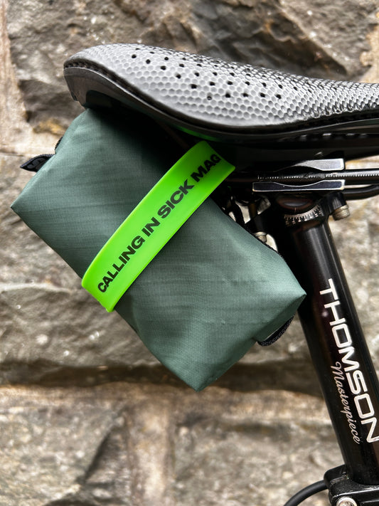 Outer Shell Mini Saddle Bag with Calling in Sick Voilé Strap
