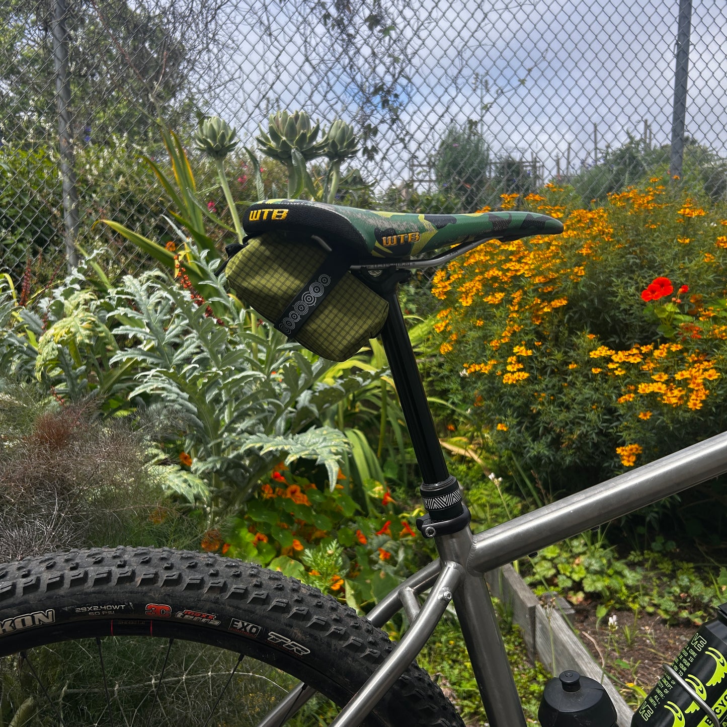 Outer Shell Mini Saddle Bag in Avocado Ultragrid