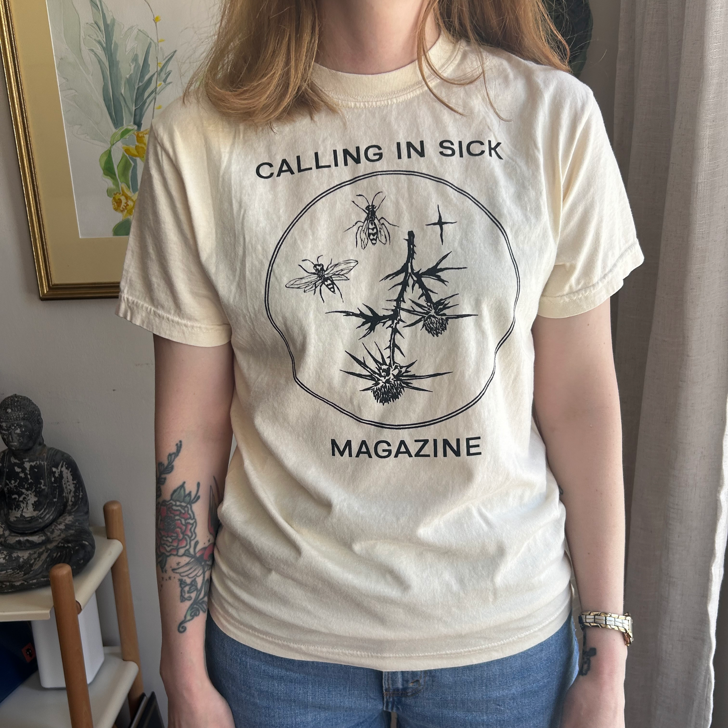 T-Shirt / Calling in Sick Mag (Art by Reuben Sawyer)