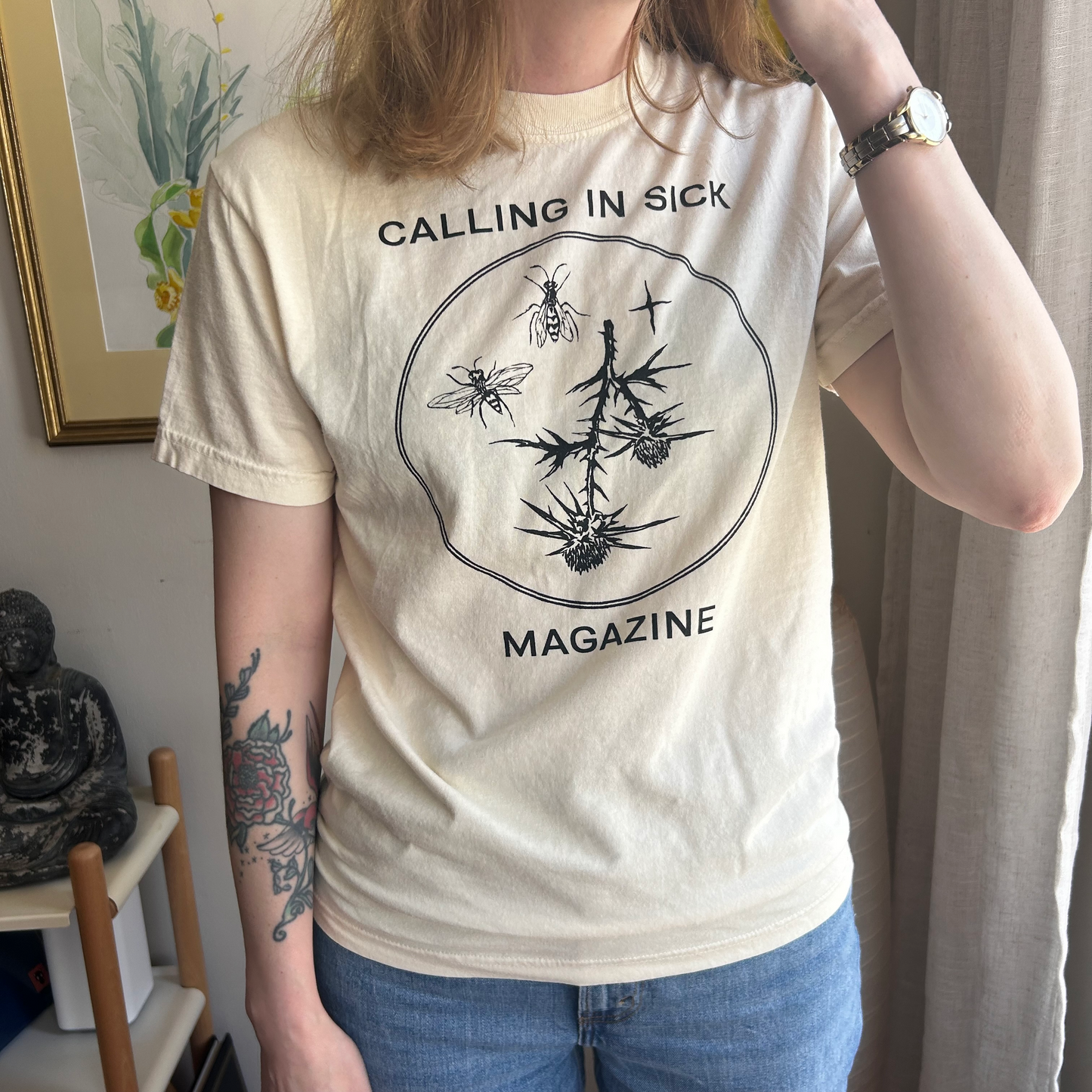 T-Shirt / Calling in Sick Mag (Art by Reuben Sawyer)