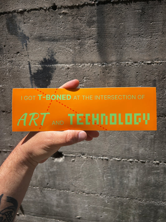 Art & Technology Bumper Sticker 10x3"