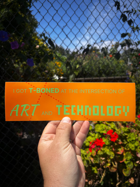 Art & Technology Bumper Sticker 10x3"