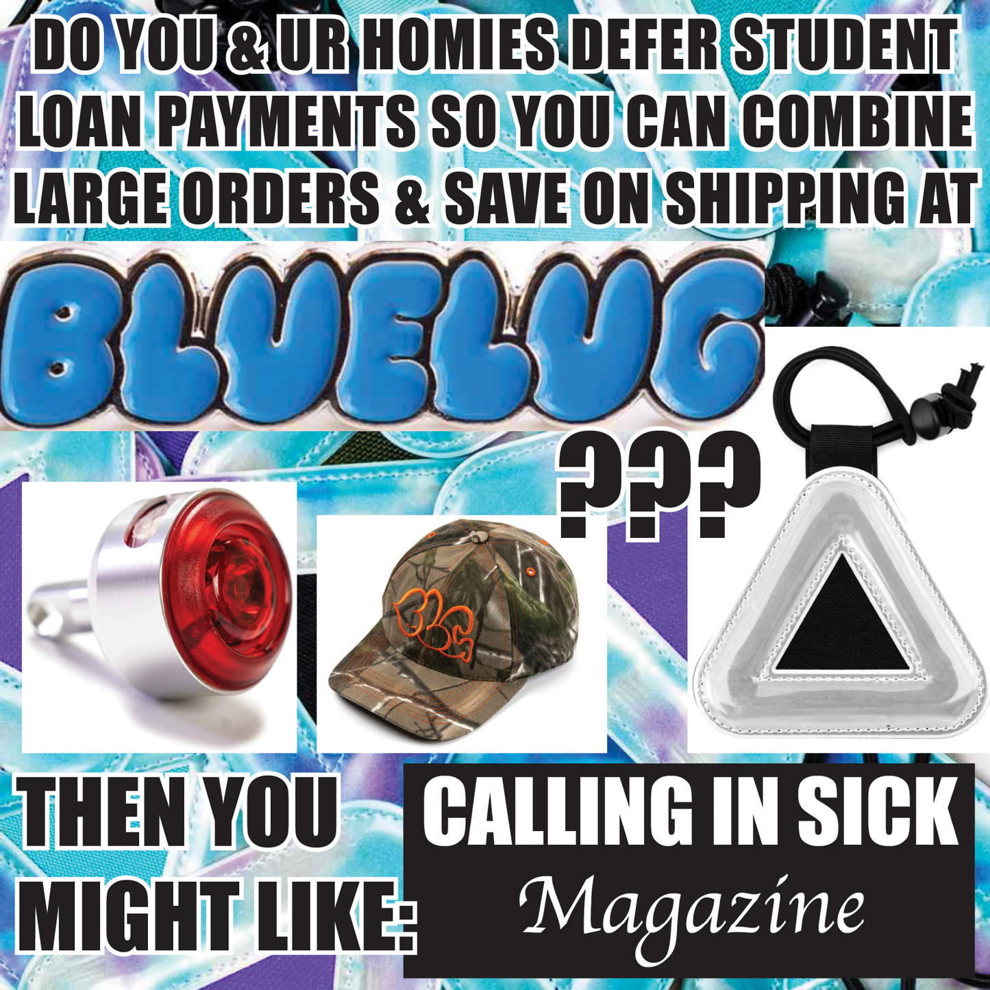BLUE LUG MEME STICKER
